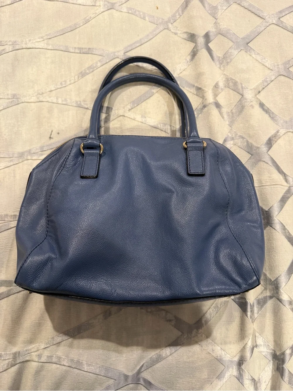 Vintage Kate Spade Blue Leather Satchel